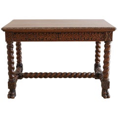 French Louis XIII Style Library Table or Desk