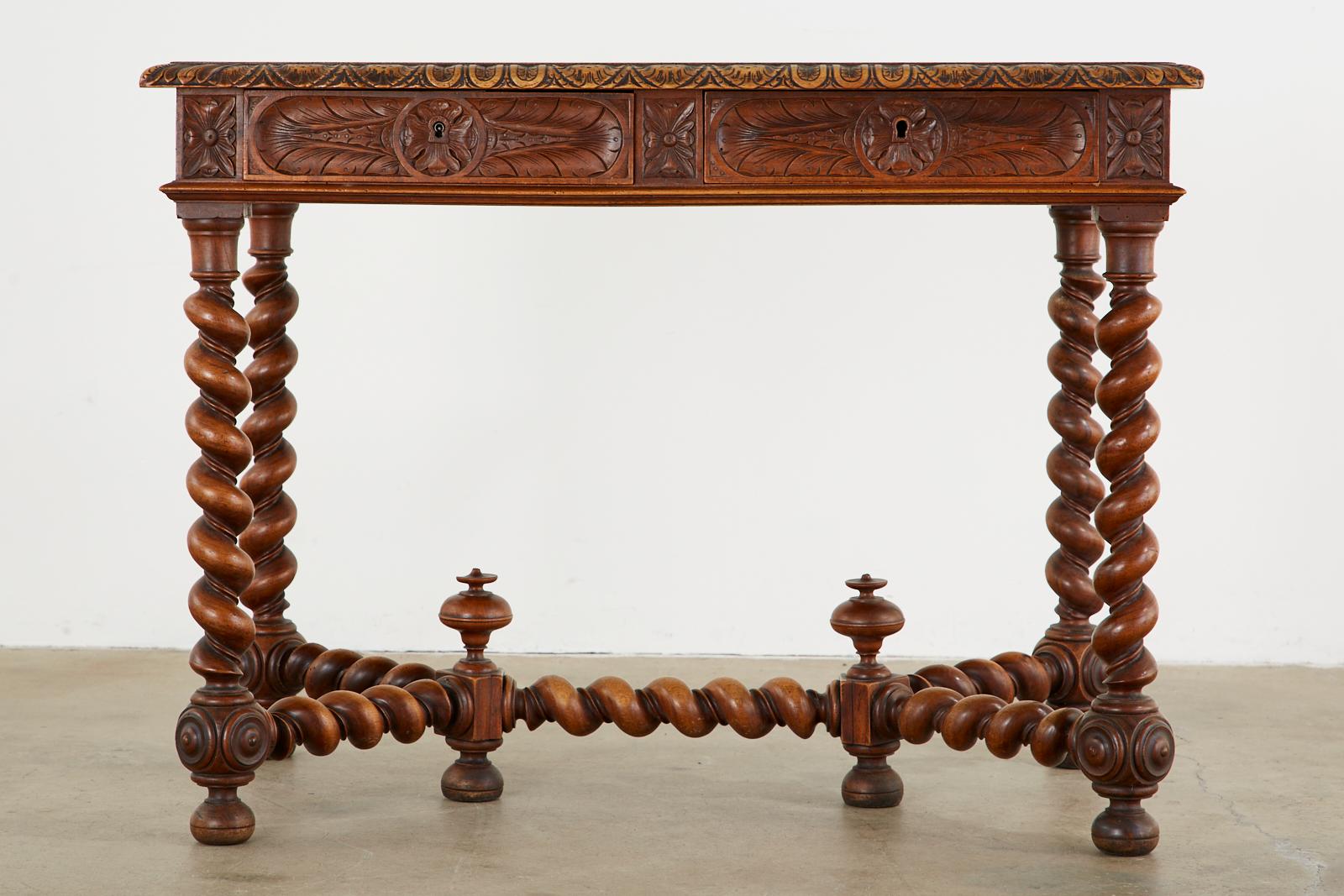antique oak library table value