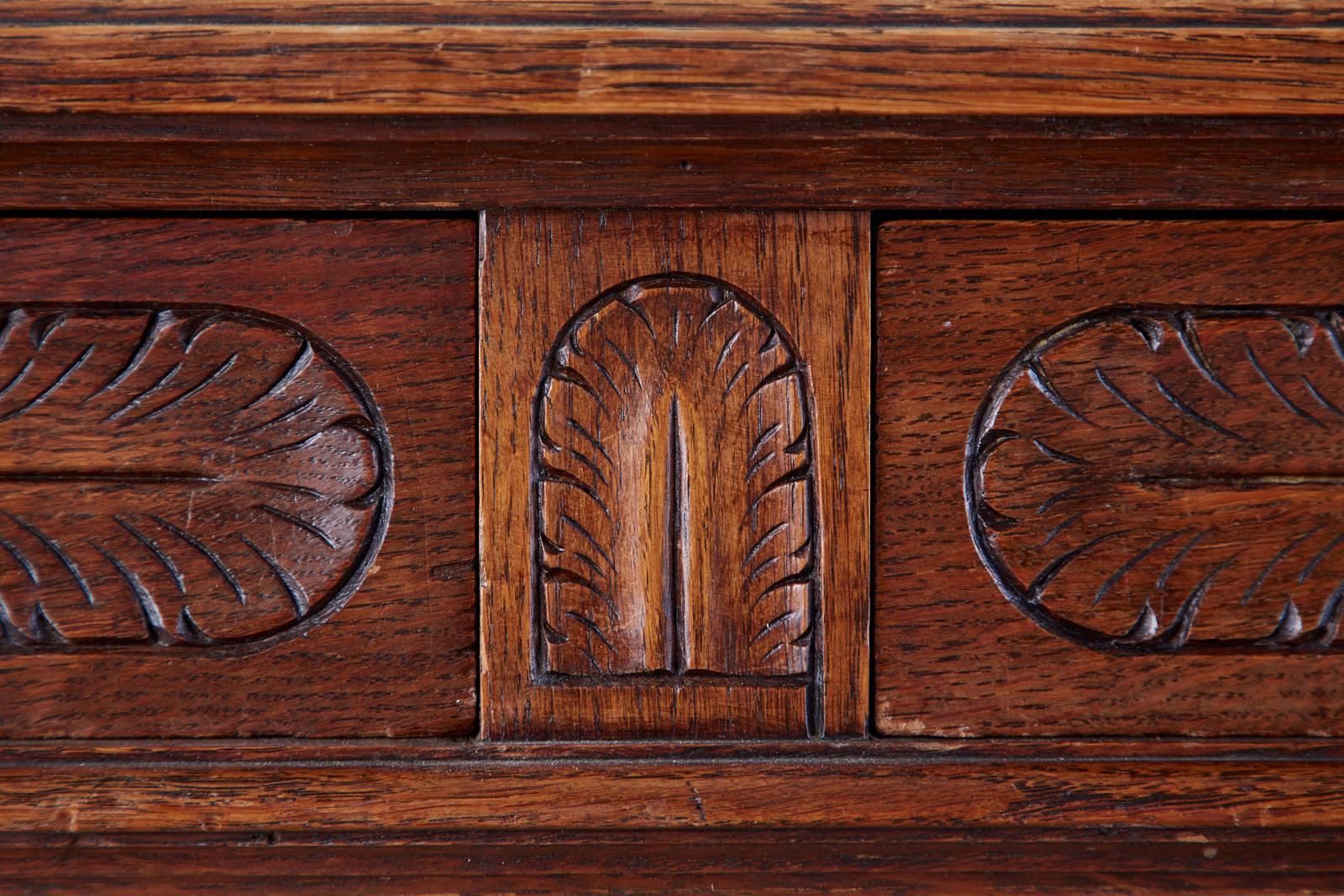 French Louis XIII Style Oak Barley Twist Library Writing Desk 8