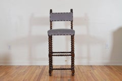 French Louis XIII Style Oak Tall Chair, Late 19th-Early 20th Century