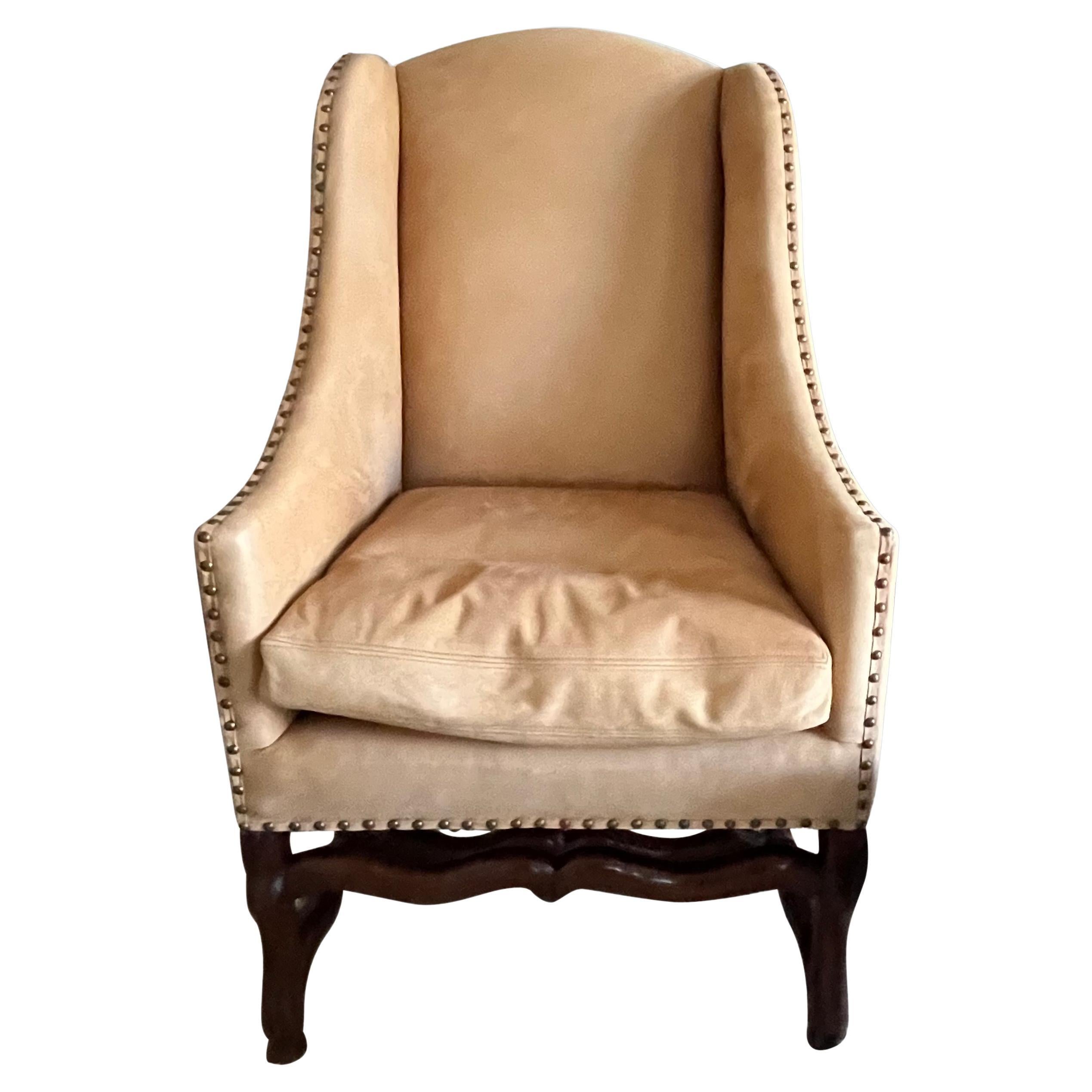Style de Mouton Upholstering en daim Garniture à clous en vente