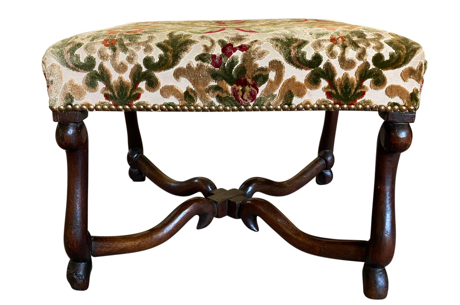French Louis XIII Style Stool In Good Condition In Atlanta, GA