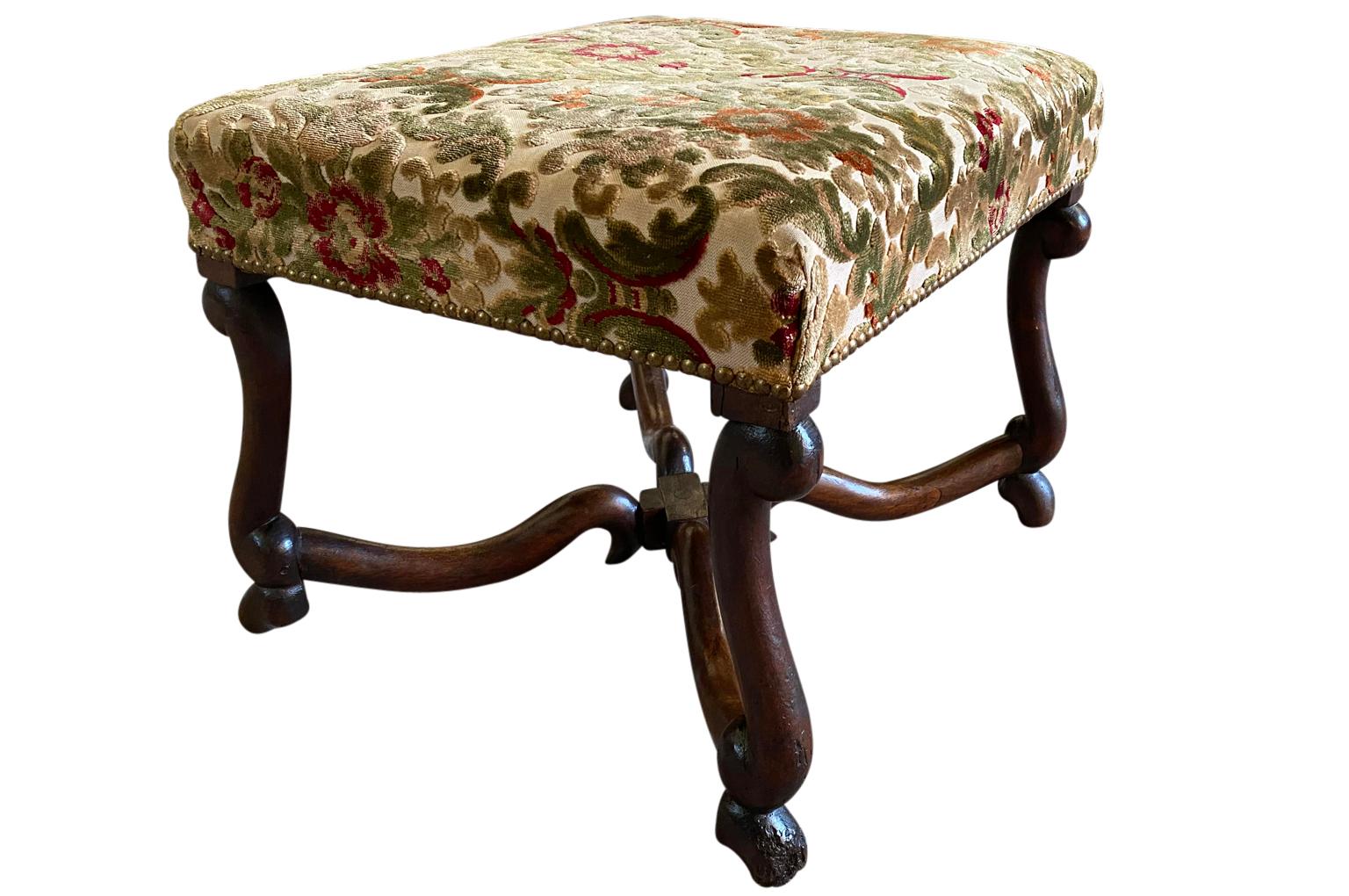 19th Century French Louis XIII Style Stool