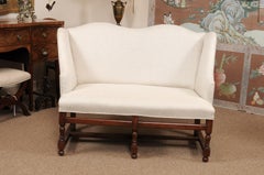 French Louis XIII Style Walnut Settee, 18th Century