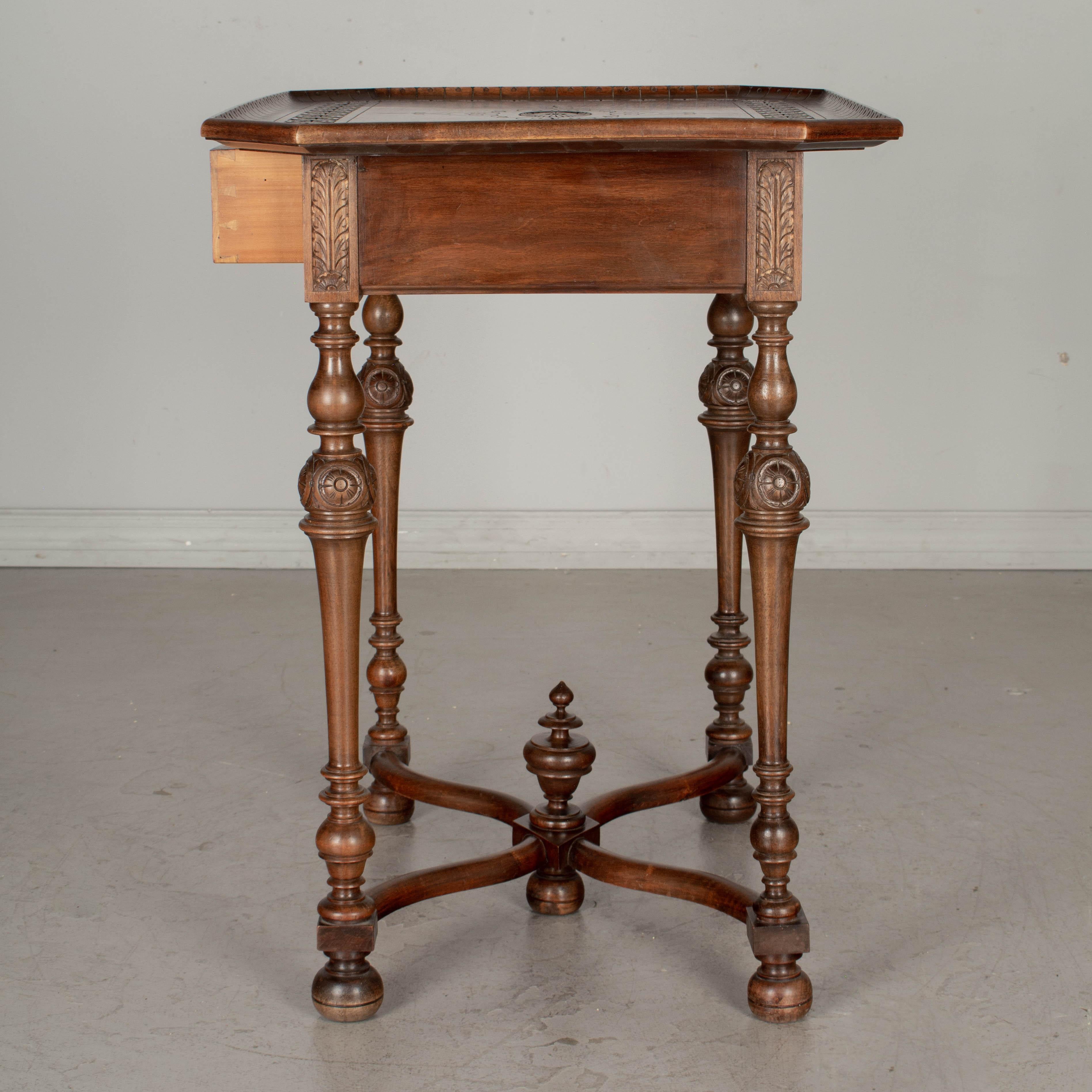French Louis XVIII Style Walnut Side Table For Sale 4