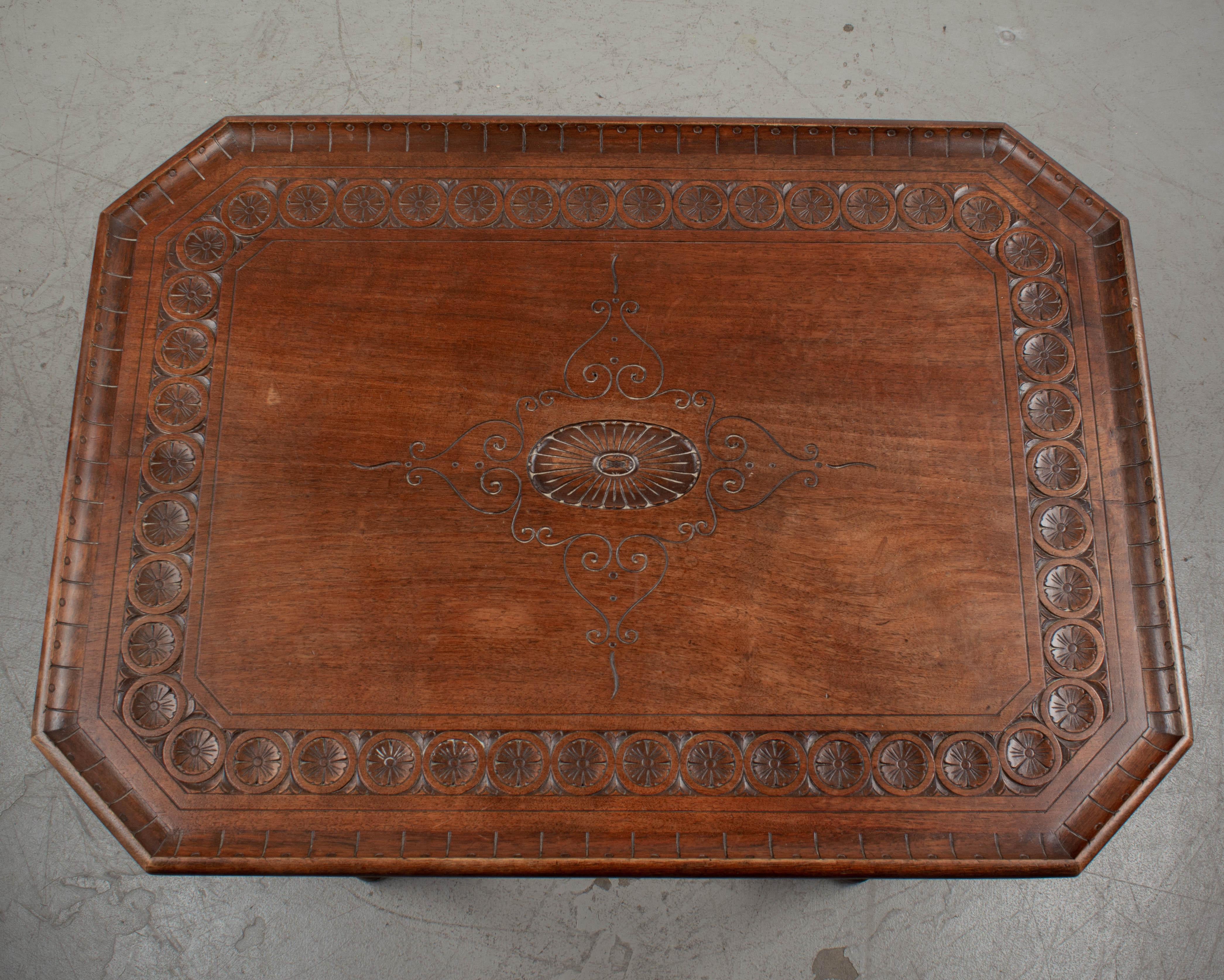 French Louis XVIII Style Walnut Side Table For Sale 5