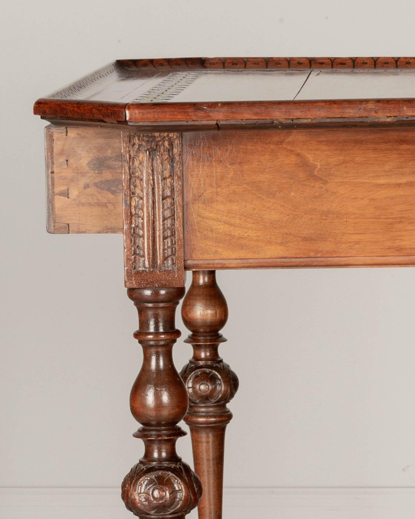 French Louis XIII Style Walnut Side Table For Sale 3