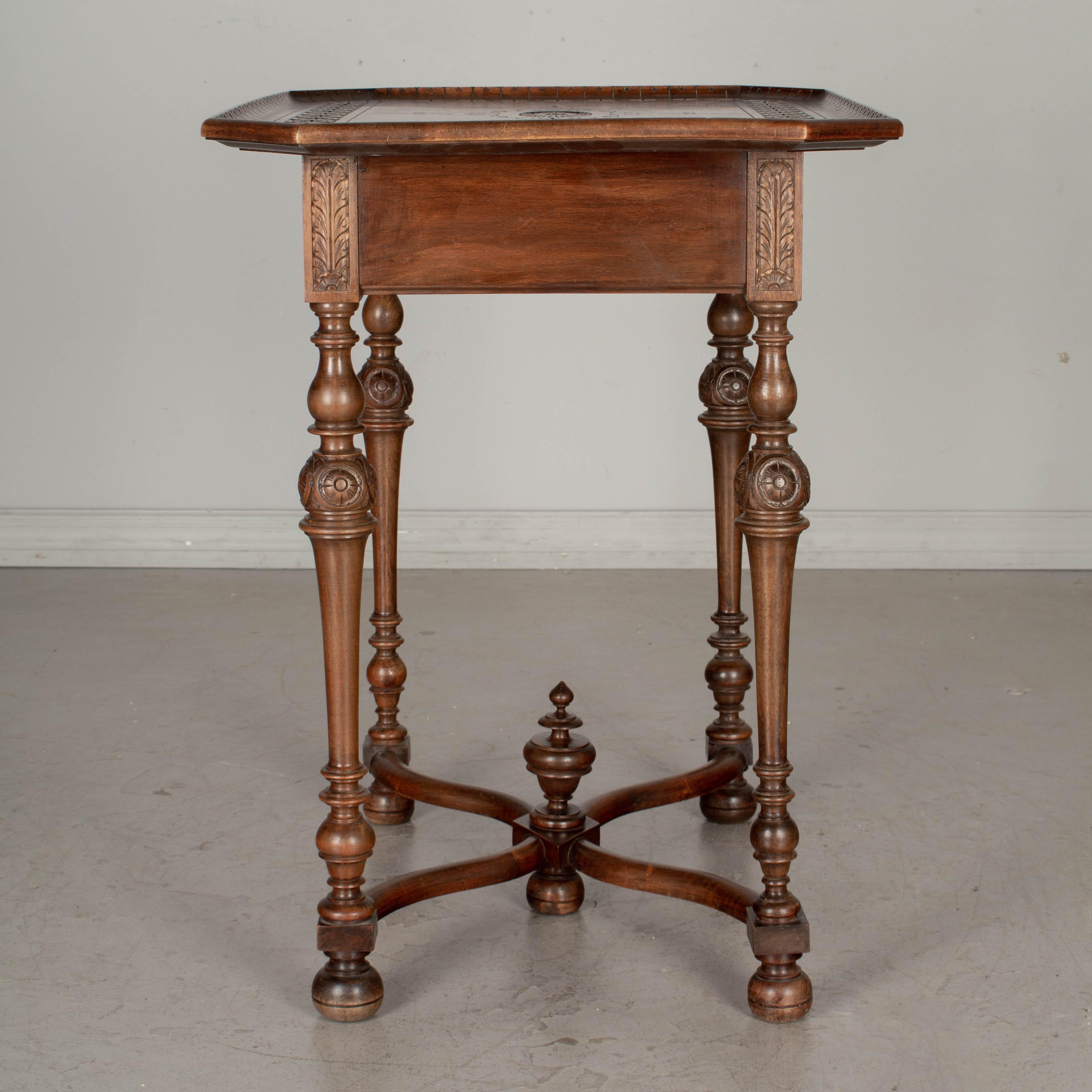 French Louis XVIII Style Walnut Side Table For Sale 3