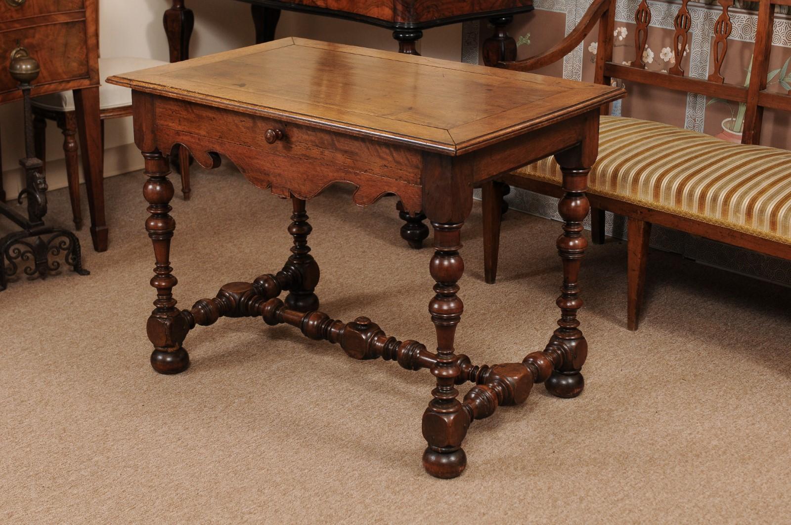 French Louis XIII Style Walnut Table, 19th Century 6