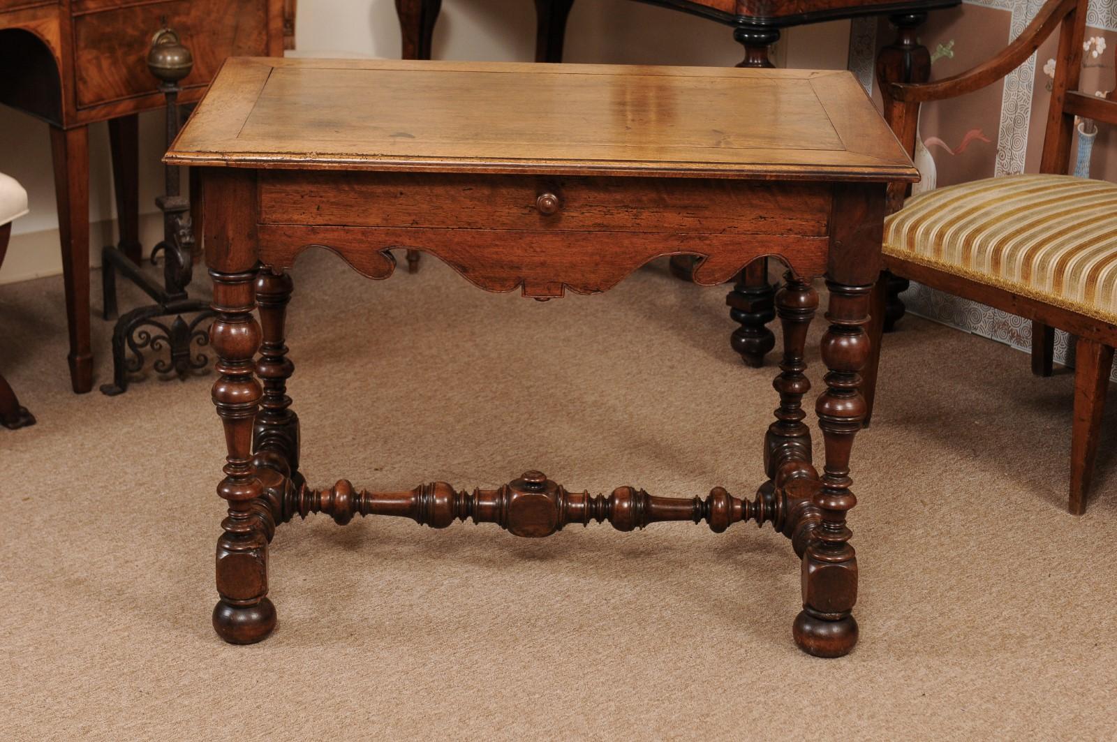 French Louis XIII Style Walnut Table, 19th Century 8