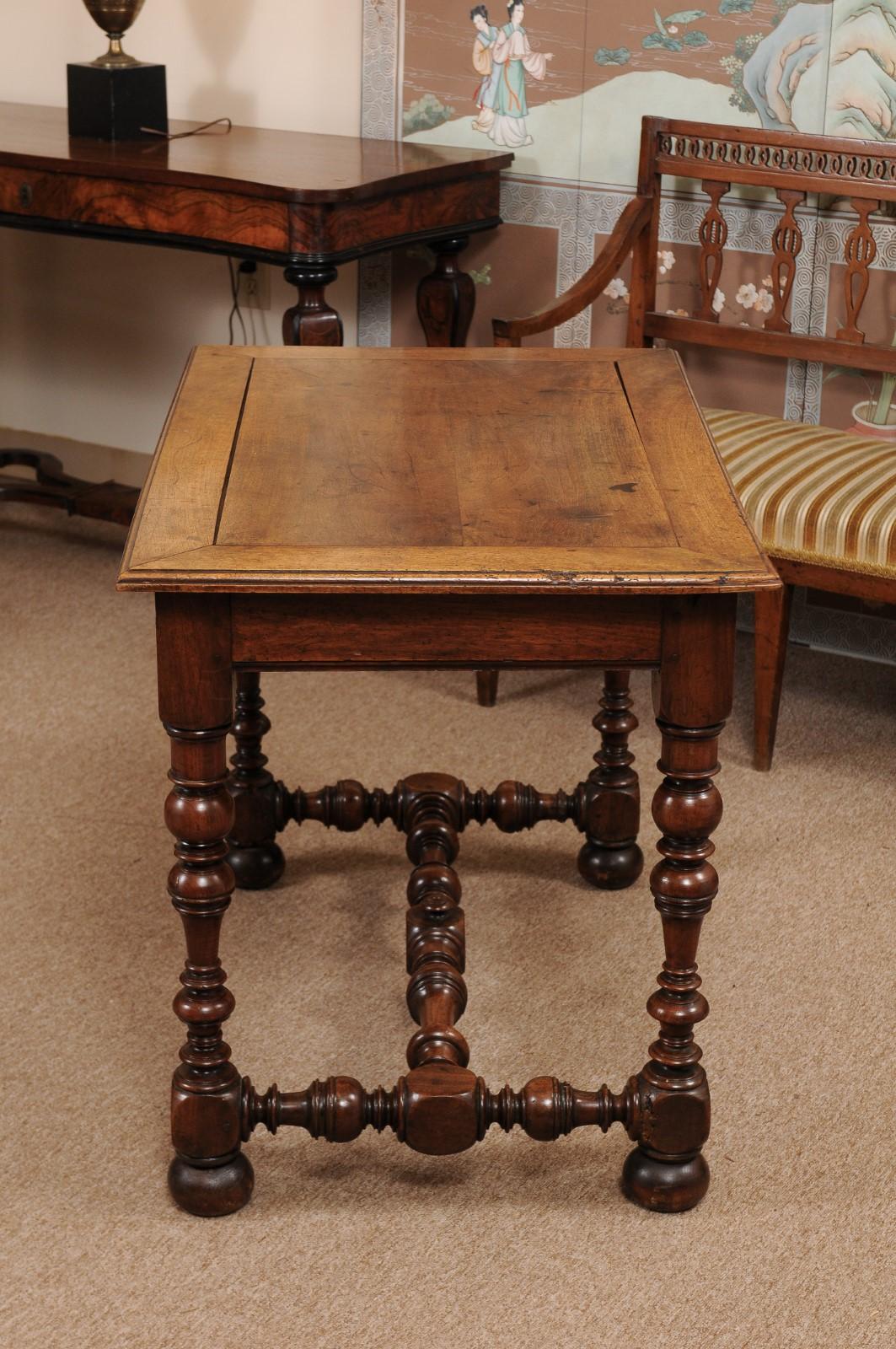French Louis XIII Style Walnut Table, 19th Century 3