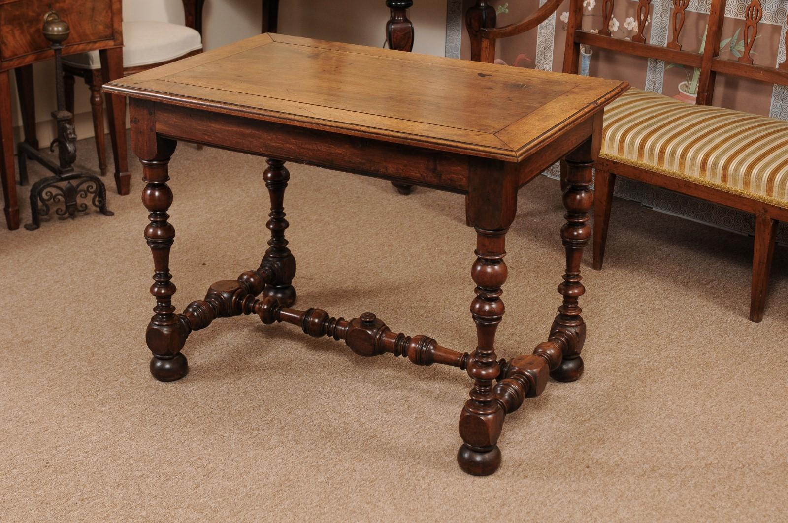 French Louis XIII Style Walnut Table, 19th Century 4