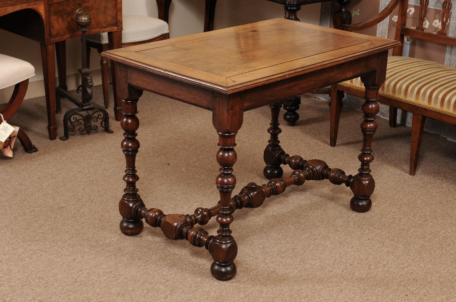 French Louis XIII Style Walnut Table, 19th Century 5