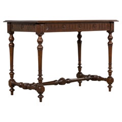 French Louis XIII Style Walnut Writing Table, Provence, Early 20th Century