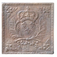 Antique French Louis XIV 'Arms of France' Fireback, 17th-18th Century