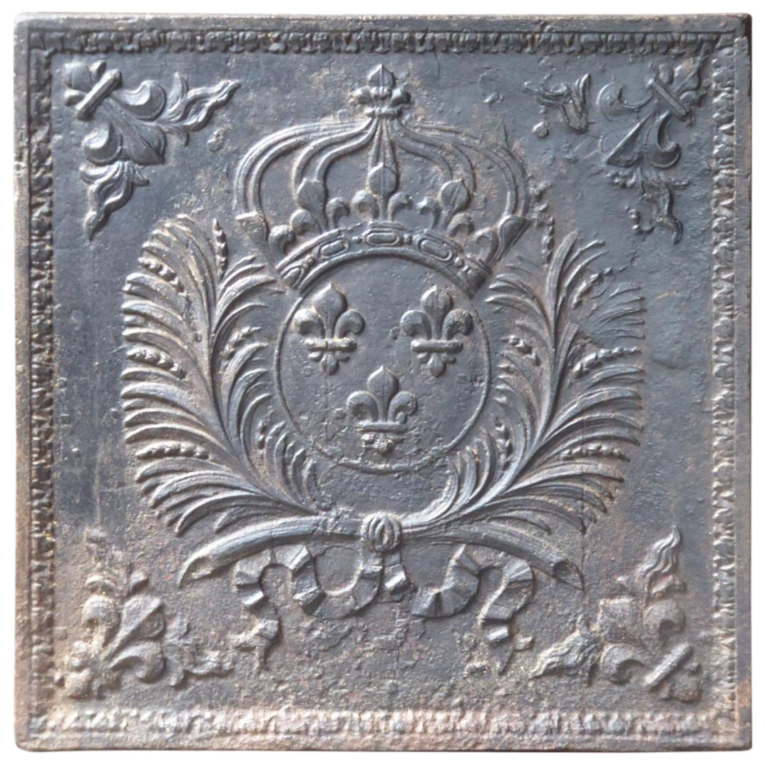 French Louis XIV 'Arms of France' Fireback, 17th-18th Century