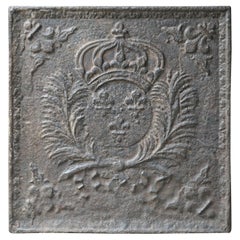 Antique French Louis XIV 'Arms of France' Fireback, 17th Century