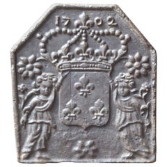 French Louis XIV 'Arms of France' Fireback, 18th Century