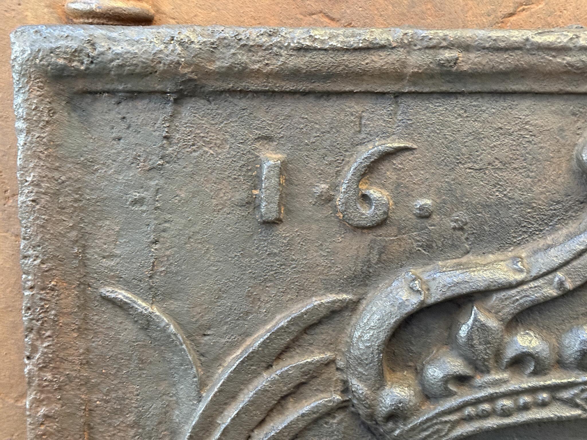 Parafuoco francese Luigi XIV 'Arms of France', XVII secolo in vendita 3