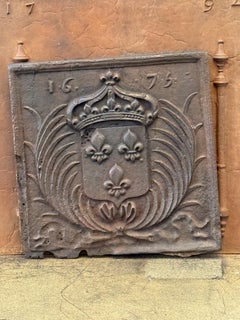 French Louis XIV 'Arms of France' Fireback / Backsplash, 17th Century