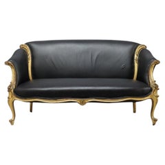 French Louis XIV Carved Gilt Wood Settee C1880