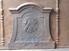 French Louis XIV 'Coat of Arms' Fireback, 17th-18th Century