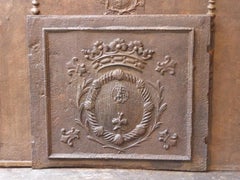 French Louis XIV 'Coat of Arms' Fireback, 17th-18th Century