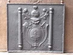 French Louis XIV 'Coat of Arms' Fireback / Backsplash, 17th-18th Century