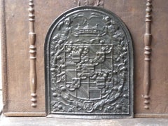 French Louis XIV 'Coat of Arms' Fireback, 17th Century