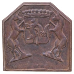 French Louis XIV 'Coat of Arms' Fireback / Backsplash, 20th Century