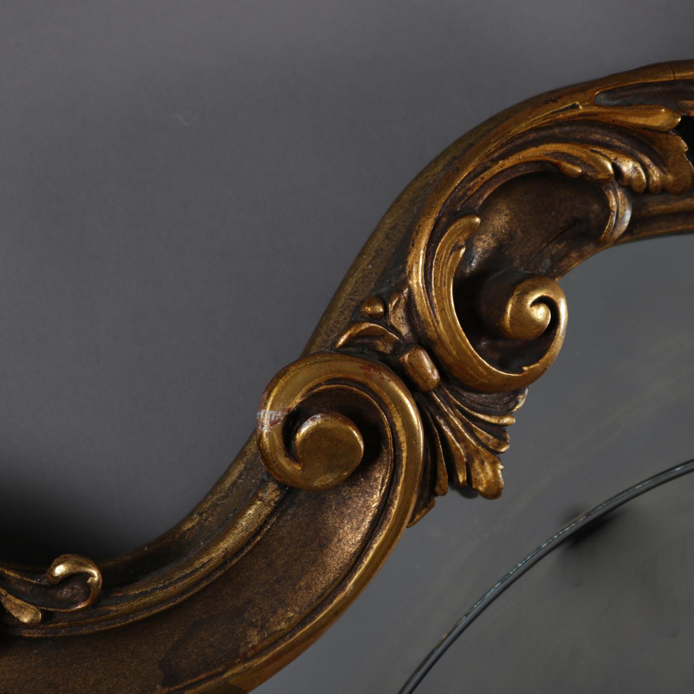 French Louis XIV Ebonized and Carved Giltwood over Mantel Mirror, 19th Century 2