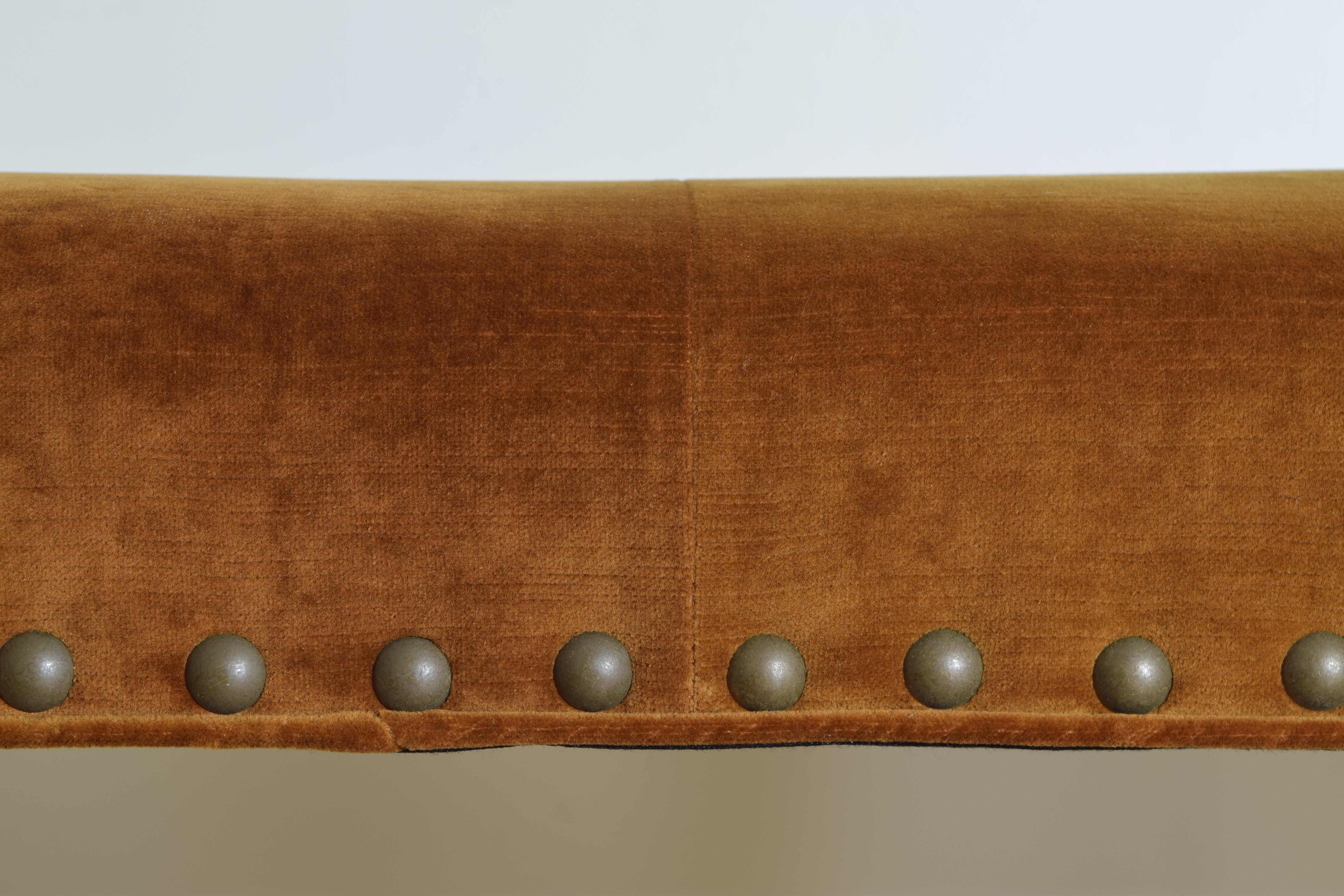 French Louis XIV Ebonized Walnut & Upholstered Long Bench, Early 18th Century 5