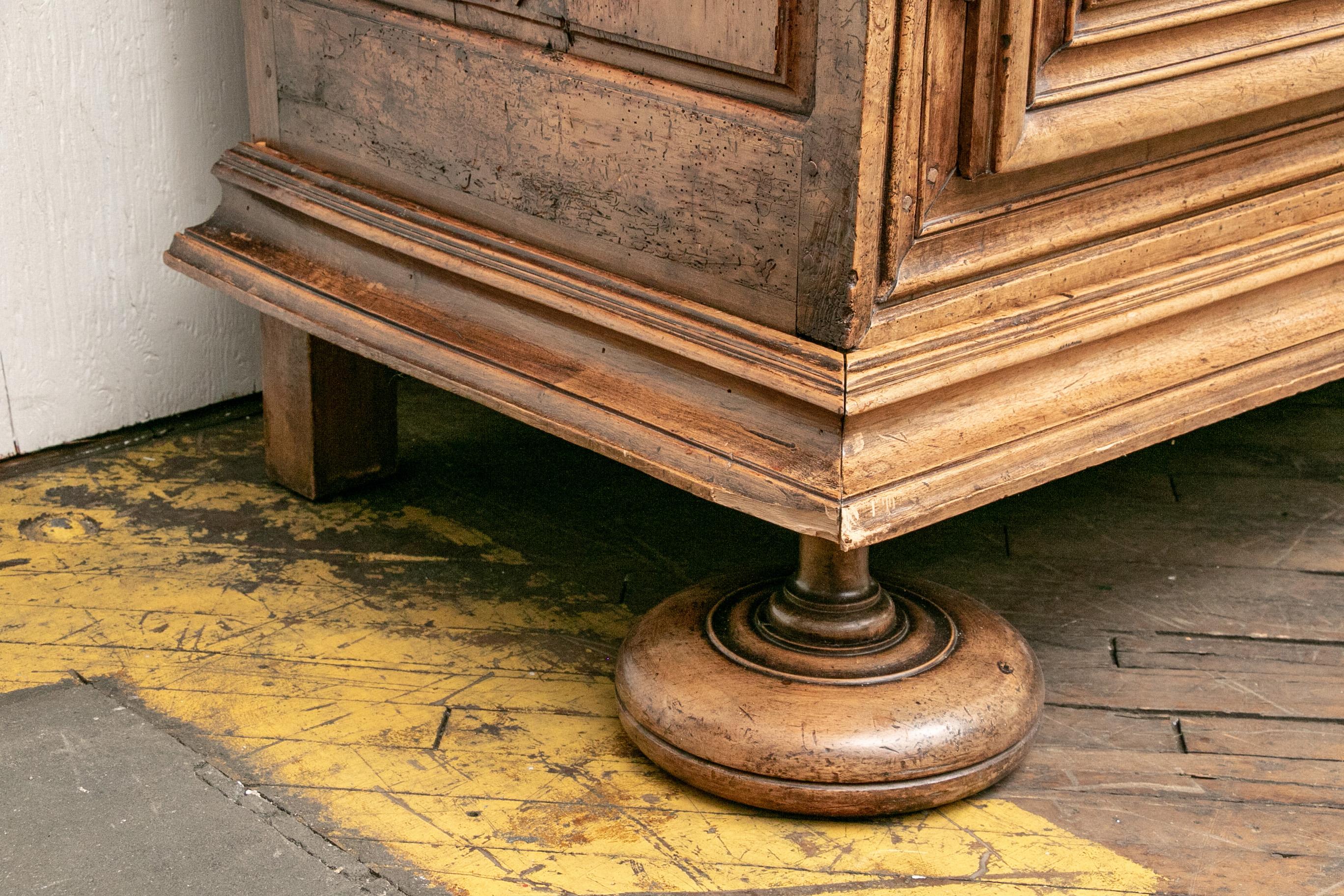 French Louis XIV  Era Carved Walnut Cabinet from Burgundy, France 8