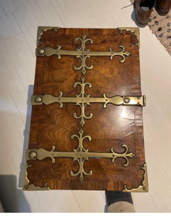 French Louis XIV Kingwood Strongbox  on later Brass stand ( Coffre Forte)