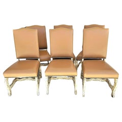 French Louis XIV Os De Mouton Dining Chairs, Set of 6