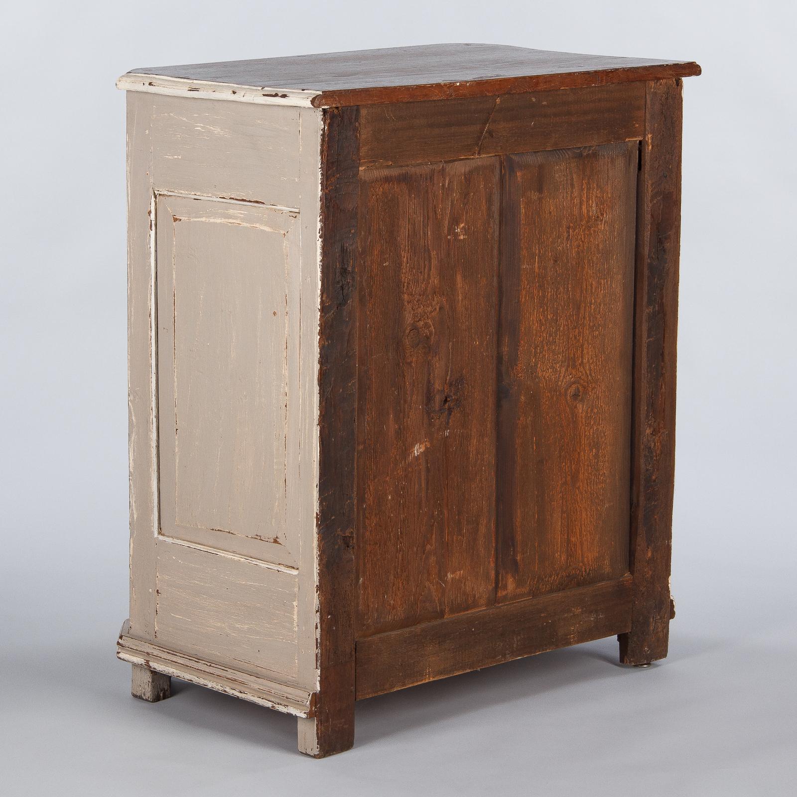 French Louis XIV Painted Oak Confiturier Cabinet, 18th Century 10