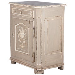 French Louis XIV Painted Oak Confiturier Cabinet, 18th Century