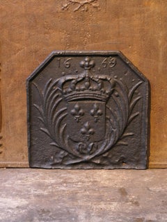 French Louis XIV Period 'Arms of France' Fireback, 17th Century