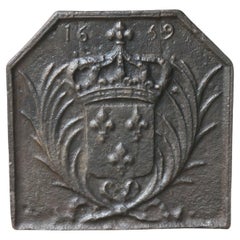 Spazzacamino francese del periodo Luigi XIV, 'Armi di Francia', XVII secolo