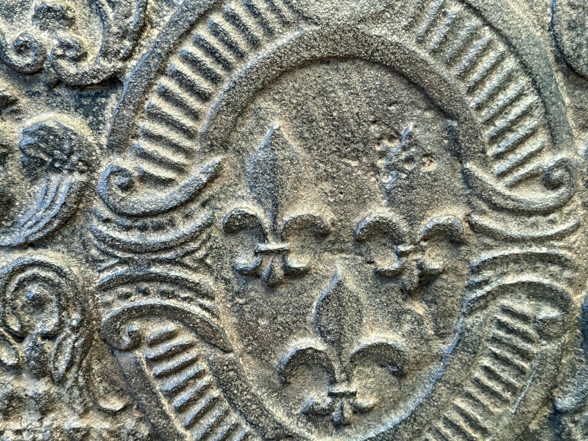 Respaldo de chimenea/revestimiento francés de época Luis XIV 