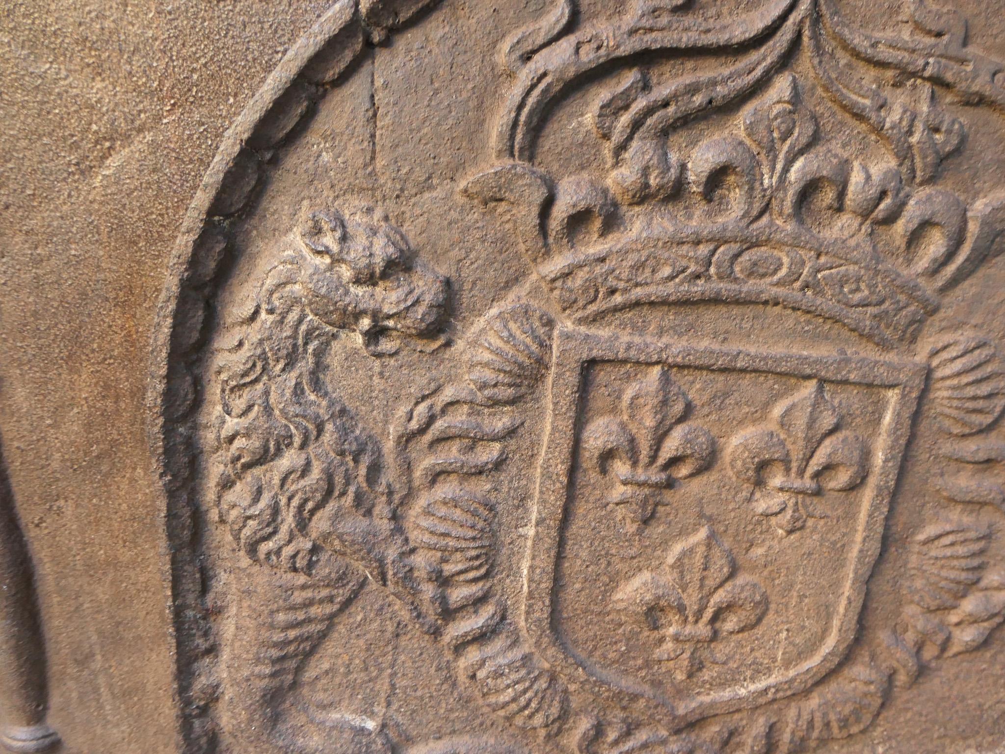 Parafuoco francese del periodo Luigi XIV con 