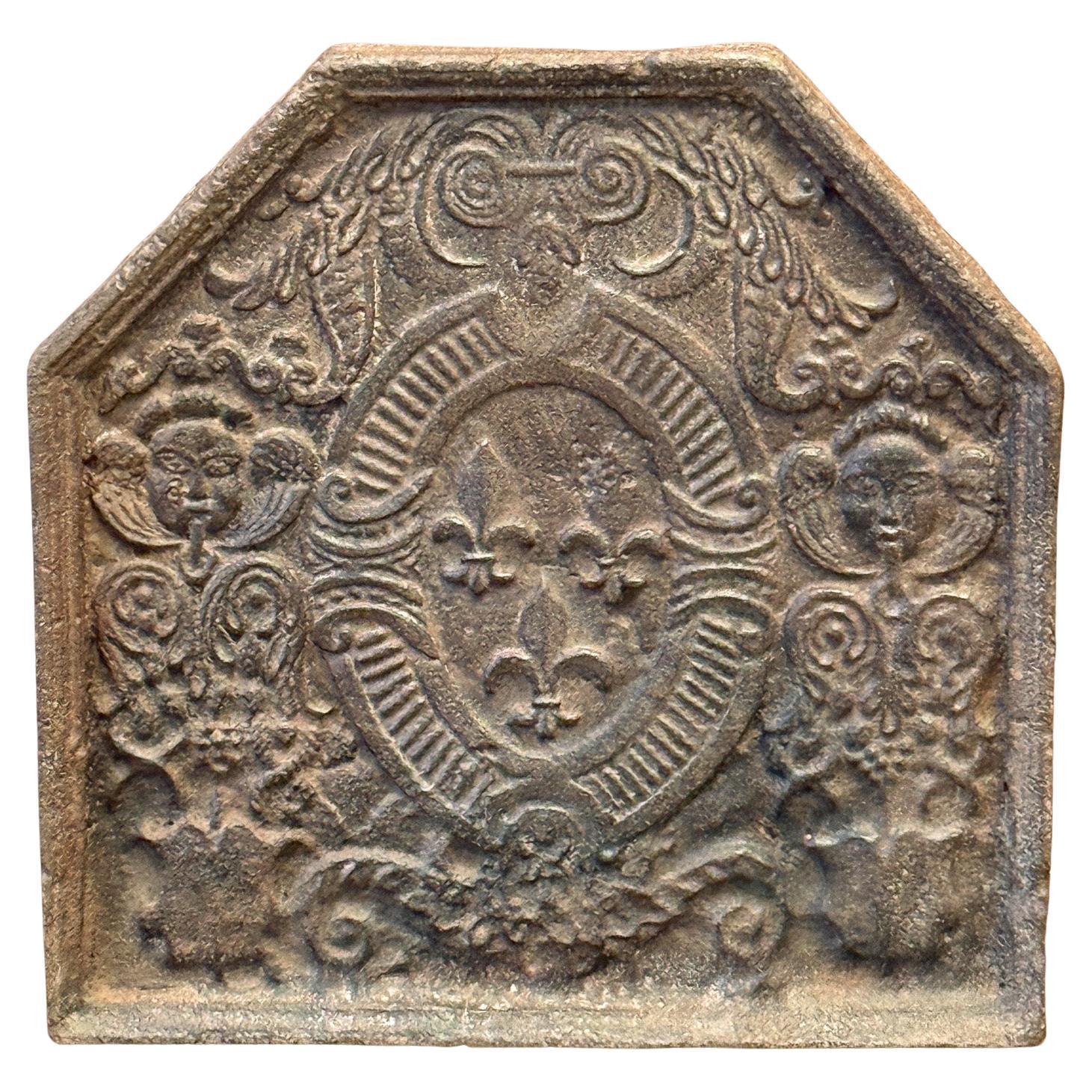 French Louis XIV Period 'Arms of France' Fireback / Backsplash, 17th Century