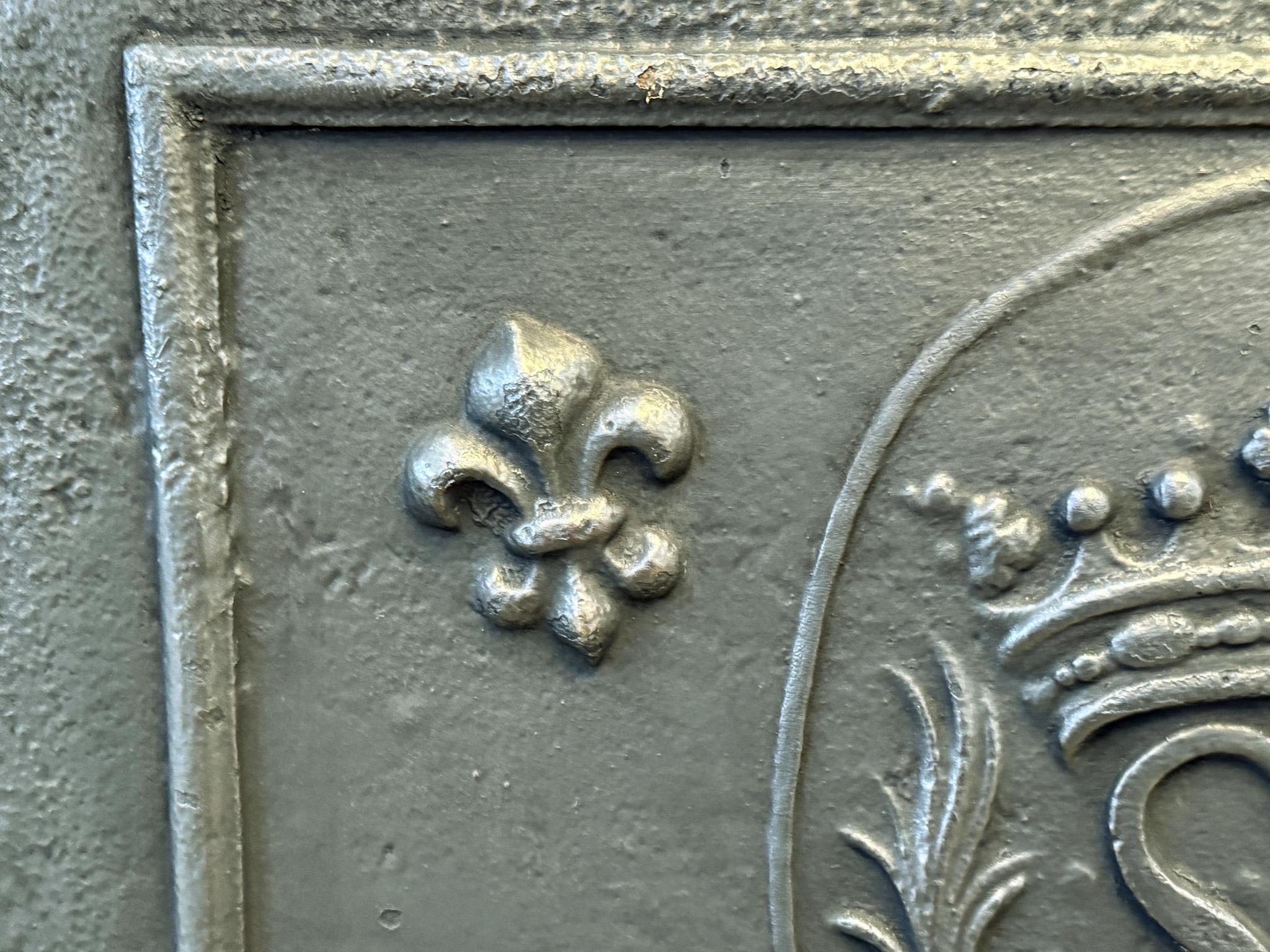 XVIIIe siècle Plaque de cheminée / dosseret 