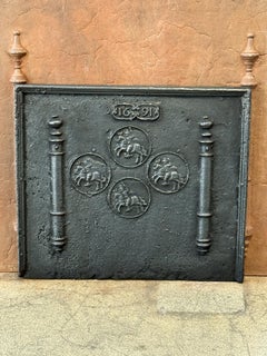 French Louis XIV Period 'Horses' Fireback / Backsplash, 17th Century