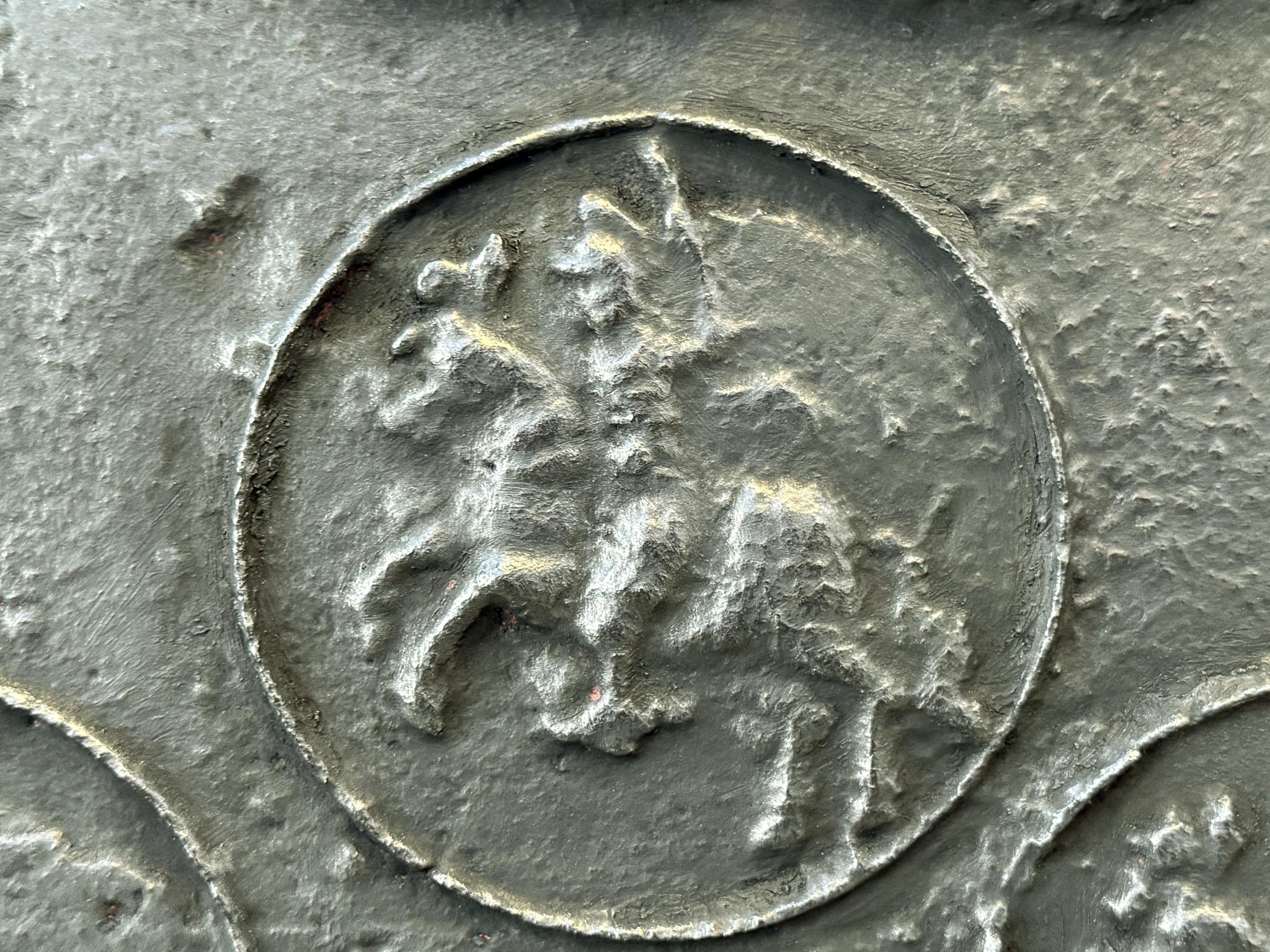Parafuoco francese del periodo Luigi XIV con 