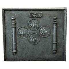 French Louis XIV Period 'Horses' Fireback / Backsplash, 17th Century
