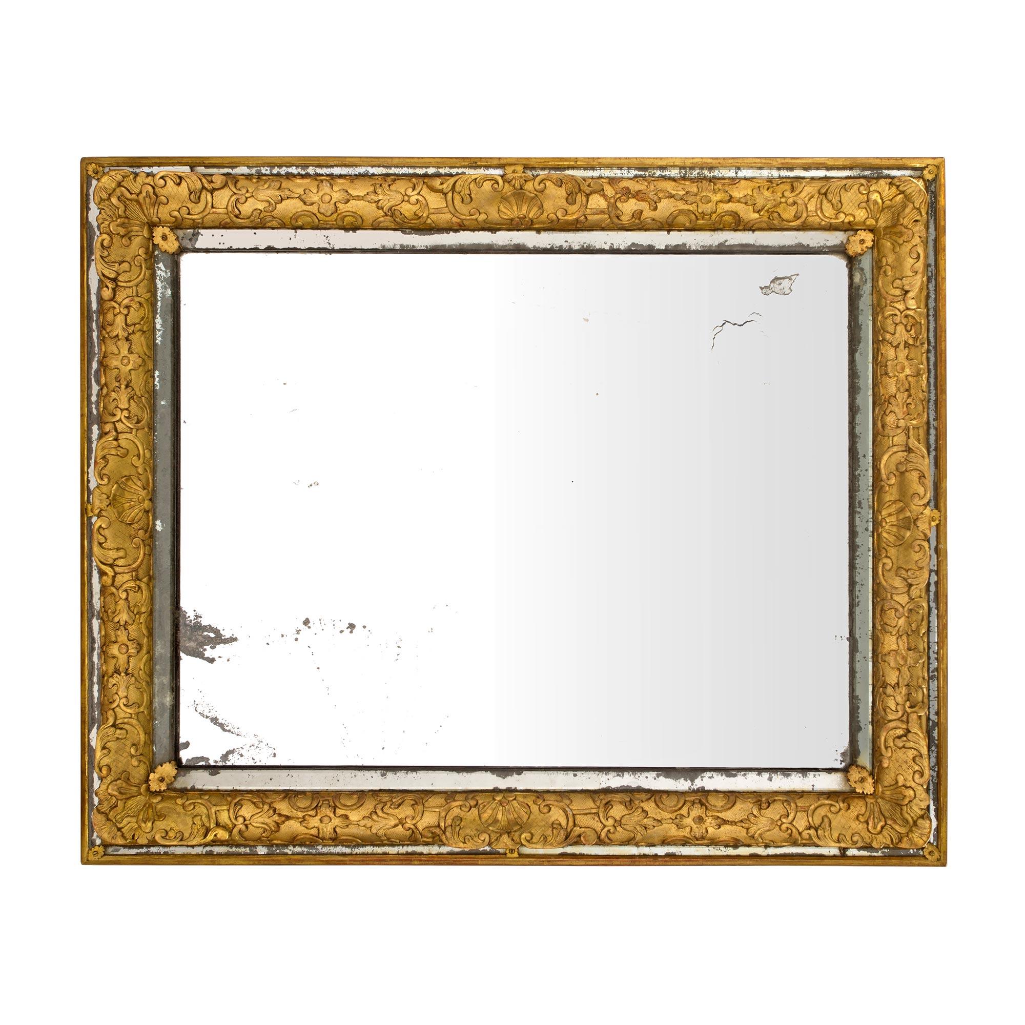 French Louis XIV Period Mid 17th Century Circa 1660 Double Framed Mirror For Sale 2