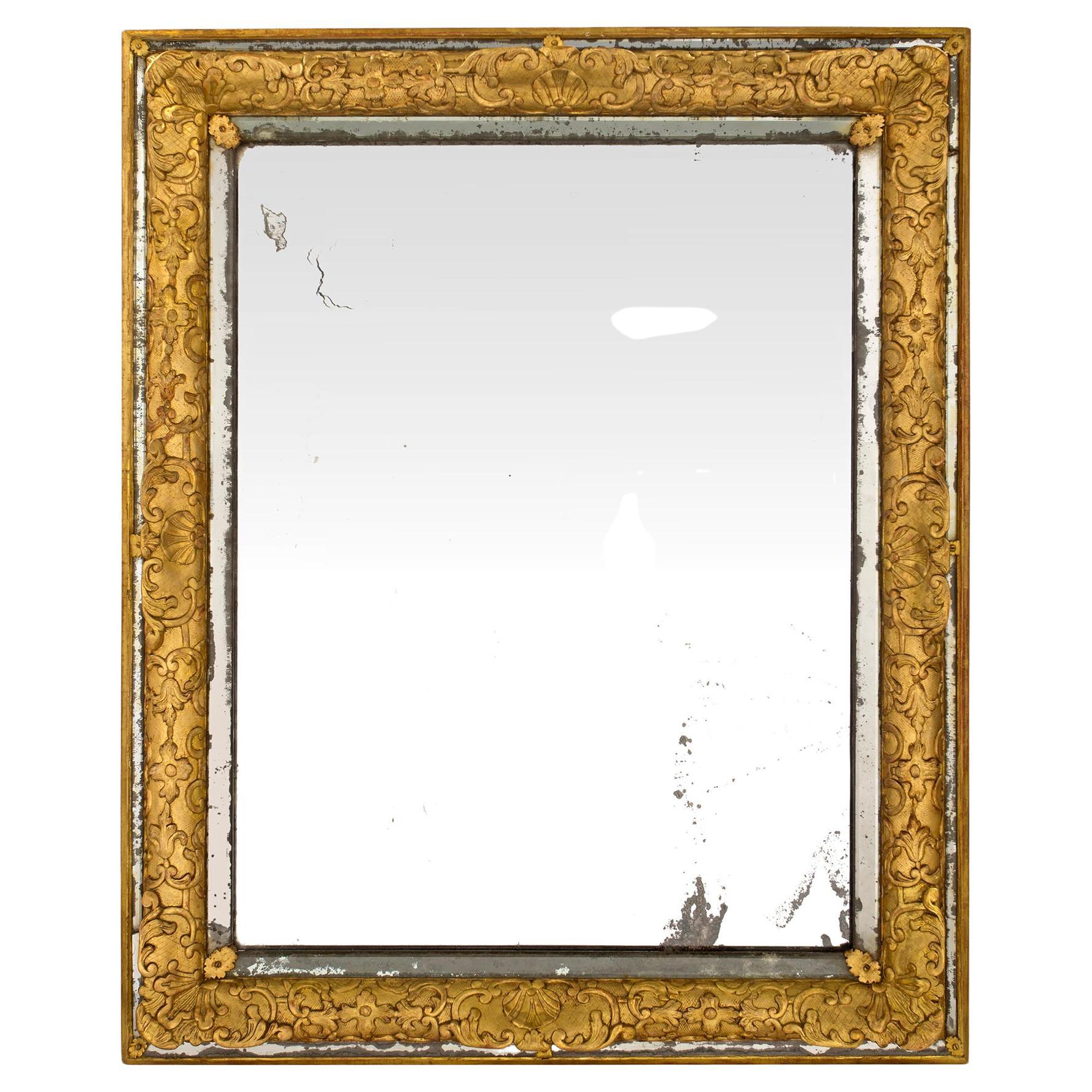 French Louis XIV Period Mid 17th Century Circa 1660 Double Framed Mirror For Sale