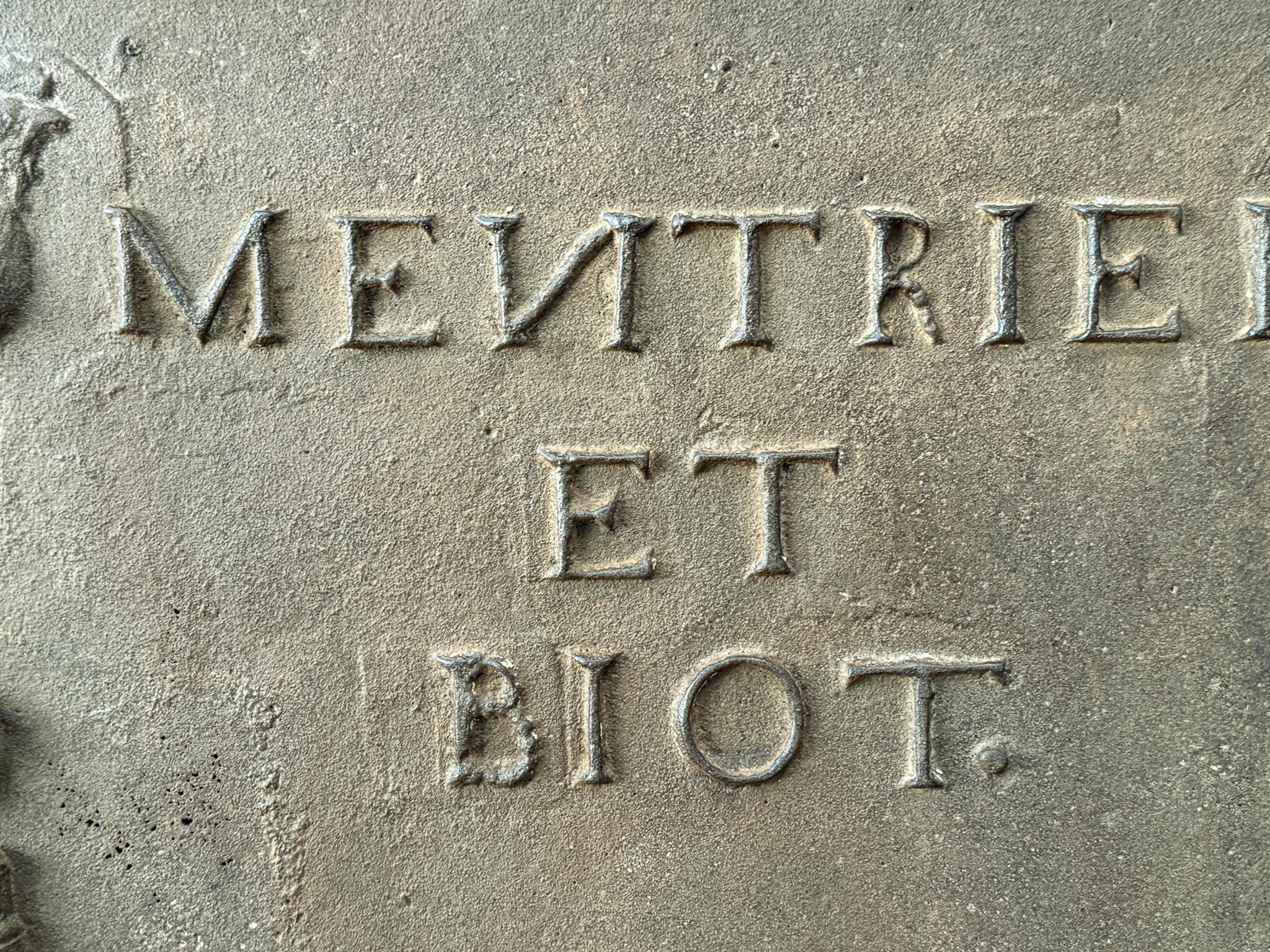 French Louis XIV Period 'Pillars of Hercules' Fireback / Backsplash, 18th C. For Sale 1