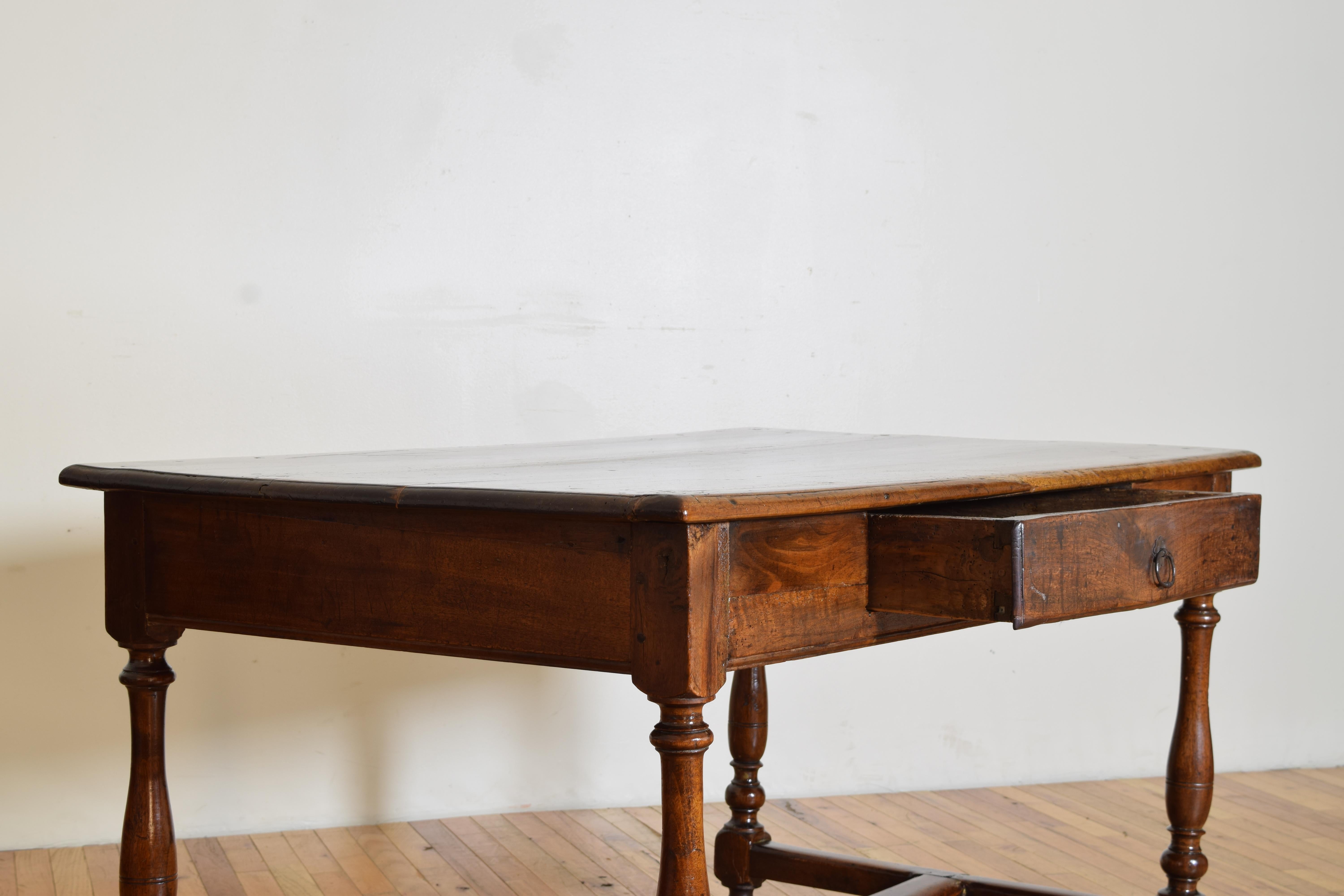 French Louis XIV Period Walnut 1-Drawer Writing Table, 1st quarter 18th century 2